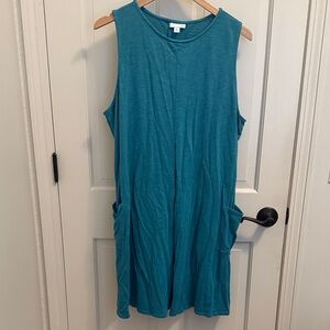 J. Jill Sleeveless Teal shift Dress